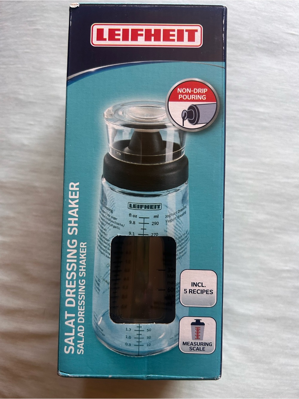 Leifheit Salad Dressing Shaker – Black & Clear